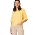 Kurzarmshirt ZERO "zero Shirt mit Strukturmuster", Damen, Gr. 34, braun (golden haze), Jersey, Obermaterial: 97% Baumwolle, 3% Elastan. Ärmelfutter: ohne Futter., Strukturmuster, casual, figurumspielend normal, Halbarm eng, Shirts, Plain/ohne Details