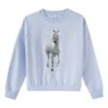 Mädchen Sweatshirt mit Pferde-Motiv