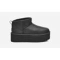 UGG® Classic Ultra Mini Plateaustiefel für Damen in Black, Größe 43, Leder