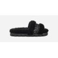 Cozetta UGG® Hausschuh mit Flechtdetail für Damen in Black, Größe 42, Leder