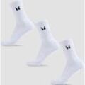 MP Unisex Crew Socks (3 Pack) - White - UK 9-11