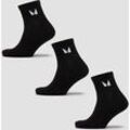 MP Unisex Ankle Socks (3 Pack) - Black - UK 6-8