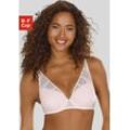 Schalen-BH LASCANA "Amira", Damen, Gr. 85, Cup E, rosa (rosé), Microtouch, Spitze, Spacer, Obermaterial: 89% Polyamid, 11% Elasthan, feminin, BHs, mit Spacer-Schalen und modischem High-Apex Schnitt, Dessous