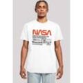 T-Shirt F4NT4STIC "NASA Classic Space Shuttle White", Herren, Gr. 5XL, weiß, Obermaterial: 100% Baumwolle, casual, regular fit, Rundhals, Kurzarm ohne Bündchen, Shirts, Herren,Premium Merch,Regular-Fit,Basic,Bedruckt