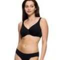 Bügel-BH TRIUMPH "Comfort Minimizer W X", Damen, Gr. 75, Cup D, schwarz, Microtouch, Obermaterial: 71% Polyester, 18% Polyamid, 11% Elasthan (LYCRA), unifarben, leicht glänzend, klassisch, BHs, verkleinert die Brust optisch um eine Cup-Größe