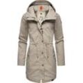 Parka RAGWEAR "Canny", Damen, Gr. L (40), weiß (bone), Obermaterial: 65% Polyester, 35% Baumwolle, Innenfutter: 100% Polyester, modisch, figurumspielend Po-bedeckend, Langarm mit Knöpfen normaler Saum mit Druckknopf,verstellbar, Jacken, stylische Übergang