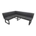 HTI-Living Eckbank 152 x 192 cm Schwarz Vemal kurzer Schenkel links