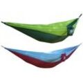 OUTCHAIR Mini Reise Hängematte Hang Out Camping Wetterfest Nylon XL 780 g Leicht Farbe: Rot/blau