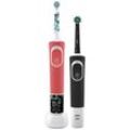 Oral-B D103 Black + D100 Star Wars D103.413.3-D100.410.2K Elektrische Kinderzahnbürste Rotierend/Oszilierend Rot/Weiß, Schwarz/Weiß