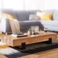 FineBuy Couchtisch Wohnzimmertisch Holz Massiv Sofatisch Wohnzimmer Tisch