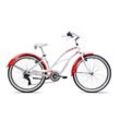 Chrisson Sandy Beachcruiser 26 Zoll Damen Herren 155 - 170 cm Fahrrad 6 Gang weiß/rot 41 cm