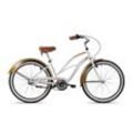 Chrisson Sandy Beachcruiser 26 Zoll Damen Herren 155 - 170 cm Beach Cruiser Fahrrad 3 Gang Nabenschaltung Strandfahrrad weiß/gold 41 cm