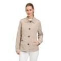 Sommerjacke GIL BRET "Gil Bret Sommerjacke mit Kragen", Damen, Gr. 38, braun (hellbraun), Obermaterial: 54% Polyamid, 46% Polyester. Futter: 100% Polyester / Futter2: 100% Polyester., klassisch, tailliert, Langarm, Jacken