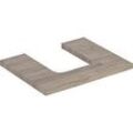 Geberit One Waschtisch-Platte 505271006 60 x 3 x 47 cm, Nussbaum hickory/Melamin Holzstruktur, Ausschnitt mittig