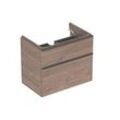 Geberit Smyle Square Waschtisch-Unterschrank 500353JR1 73,4x61,7x47cm, Holzstruktur Nussbaum hickory, 2 Schubladen