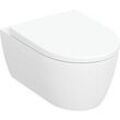 Geberit iCon WC-Set Wand-Tiefspül-WC 501664008 36x53cm, geschlossene Form, rimfree, mit WC-Sitz, weiß KeraTect