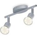 LED Deckenlampe Wohnzimmer schwenkbar GU10 Metall Decken-Spot Leuchte 2-flammig