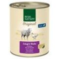 REAL NATURE Original Nassfutter für Hunde Adult Schaf & Huhn 24x800 g