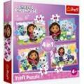 Trefl Gaby's Dollhouse 4 in 1 Puzzle, 1x 35 Teile, 1x 48 Teile, 1x 54 Teile, 1x 70 Teile