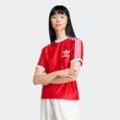 T-Shirt ADIDAS ORIGINALS "3 S PNST TEE", Damen, Gr. XL, rot (better scarlet), Obermaterial: 100% Polyester, sportlich, Shirts