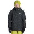 Snowboardjacke DC SHOES "Basis", Kinder, Gr. 10(140-148cm), stacked schwarz, [Hauptstoff] 100% Polyester, Langarm, Jacken