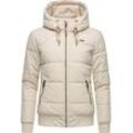 Steppjacke RAGWEAR "Nuggys Solid", Damen, Gr. XXL (44), beige, Rippstrick, Obermaterial: 100% Polyester, Futter: 100% Polyester, Wattierung: 100% Polyester, casual, normal hüftlang, hoch geschlossener Ausschnitt, Langarm Ärmel ohne Ärmelschlitz Rippstrickbündchen mit innenliegendem Gummizug, Jacken, stylische und taillierte Winterjacke