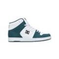 Sneaker DC SHOES "Manteca 4 Hi", Gr. 10,5(44), weiß, blau jay, Obermaterial: Leder (Kuh) / Futter: Textil / Außensohle: Gummi, Schuhe