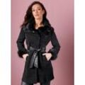 Lederjacke MAINPOL, Damen, Gr. 36, schwarz, 100% Lammveloursleder, unifarben, Langarm, Jacken