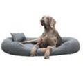 Tierlando TIFFANY Couture - Orthopädisches Hundebett schwarz/ graphit 1,15 m, 20 cm, 90 cm