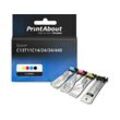 PrintAbout Druckerpatrone kompatibel mit Epson C13T11C14/24/34/440 - 4-farbig - Multipack