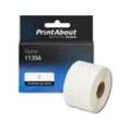 PrintAbout Etikettenrolle kompatibel mit Dymo 11356 (S0722560) - (41 mm x 89 mm) - Schwarz auf weiß