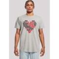 T-Shirt F4NT4STIC "I love you 01001001 Binary Code Herz Valentinstag", Herren, Gr. L, grau (erdgrau), Obermaterial: 100% Baumwolle, casual, regular fit, Rundhals, Kurzarm ohne Bündchen, Shirts, Premium Qualität