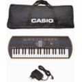 Home Keyboard CASIO "Mini-Keyboard SA-76", bunt (schwarz, orange), Tasteninstrumente