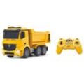 RC-Truck JAMARA "Muldenkipper Mercedes Arocs", gelb, Fernlenkfahrzeuge, KinderB:37cm H:19cm T:15cm, Kunststoff, mit Signallichtern, B:37cm H:19cm T:15cm