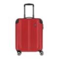 Hartschalen-Trolley TRAVELITE "CITY, verschiedene Größen und Farben", Gr. B/H/T: 40cm x 55cm x 20cm 40 l, rot, ABS, unifarben, matt, Basic,elegant,casual,klassisch,modisch, Koffer, Reisegepäck Koffer Volumenerweiterung TSA-Schloss Volumenerweiterung