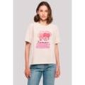 T-Shirt F4NT4STIC "Love and Coffe Valentinstag", Damen, Gr. L, pink, Obermaterial: 100% Baumwolle, casual, oversize, Rundhals, Kurzarm ohne Bündchen, Shirts, Premium Qualität