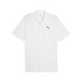 Poloshirt PUMA "WARDROBE ESS Relaxed Pique-Poloshirt Herren", Herren, Gr. L, weiß, Obermaterial: 100% Baumwolle; Kragen: 100% Baumwolle, clean, relaxed fit, Kurzarm, Shirts