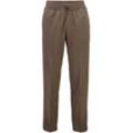 Stoffhose LINDBERGH "Lindbergh Freizeithose", Herren, Gr. L, grau (dk stone), Oberstoff: 35% Polyester (recycelte Fasern), 31% Viskose, 30% Polyester, 4% Elasthan, relaxed fit, Hosen