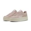 Sneaker PUMA "Karmen II Crafted Flowers Damen", Gr. 35.5, rosa (rose quartz weiß pink), Obermaterial: Kuhleder, Synthetik, Textil; Futter: Textil; Innensohle: Textil; Laufsohle: Gummi, Schuhe