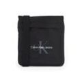 Messenger Bag CALVIN KLEIN JEANS "SPORT ESSENTIALS FLATPACK 18", Damen, Gr. B/H/T: 18cm x 21cm x 2,5cm, schwarz, Polyester, Taschen, Herren Umhängetasche, Schultertasche mit Logoschriftzug