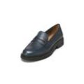 Loafer MARC O'POLO "aus weichem Rindleder", Damen, Gr. 36, blau, Obermaterial: 100% Leder (Rind), unifarben, casual, Schuhe