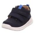 Klettschuh SUPERFIT "BREEZE WMS: mittel", Kinder, Gr. 23, blau (dunkelblau), Nubukleder, casual, Schuhe, Sneaker mit halbhohem Schaft, Größenschablone zum Download