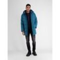 Steppjacke LERROS "LERROS Warm gefütterte Steppjacke mit abnehmbarer Kapuze", Herren, Gr. XXL, blau (rich blau), 100% Polyester, Langarm, Jacken, Wasser- und windabweisend, atmungsaktiv