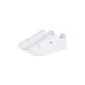 Sneaker TOMMY HILFIGER "ICON COURT PINPERF LTH", Herren, Gr. 40, weiß, Nappaleder, sportlich, Schuhe, Freizeitschuh, Halbschuh, Schnürer mit weich gepolstertem Schaftrand