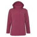 Regenjacke JACK WOLFSKIN "Große Größen", Damen, Gr. 48, rot (weinrot), Obermaterial: 100% Polyester;Futter: 100% Polyester, unifarben, casual, figurumspielend lang, Langarm, Jacken, Wind- und wasserdicht, atmungsaktiv, schnell trocknend