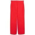 TOM TAILOR DENIM Damen High Waist Culotte Hose, rot, Uni, Gr. XL