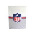 NFL Fleecedecke 150 x 200 cm weiss/grau Wohndecke Kuschel Decke Sofadecke