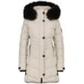 Winterjacke ALIFE & KICKIN "Damen AmaliaAK A", Damen, Gr. S, beige (pumice), 100% Polyester, casual, tailliert Po-bedeckend, Rippbündchen, Jacken, Lange gefütterte Damenwinterjacke mit abnehmbarer Kunstfellkapuze