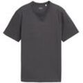 TOM TAILOR Herren Basic T-Shirt aus Baumwolle, schwarz, Uni, Gr. XXL