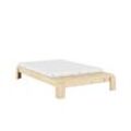 Stauraumbett KARUP DESIGN "Layers Bed Bench, Bettgestell mit Aufbewahrungsbank, mehrere Größen", beige (natur), B:148cm H:36cm L:240cm, Betten, inkl. Lattenrost, excl. Matratze, FSC-zertifiziertes Massivholz